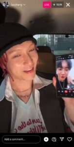 Screenshot Live Instagram Lya dan Chanyeol Screenshot Live Instagram Lya dan Chanyeol